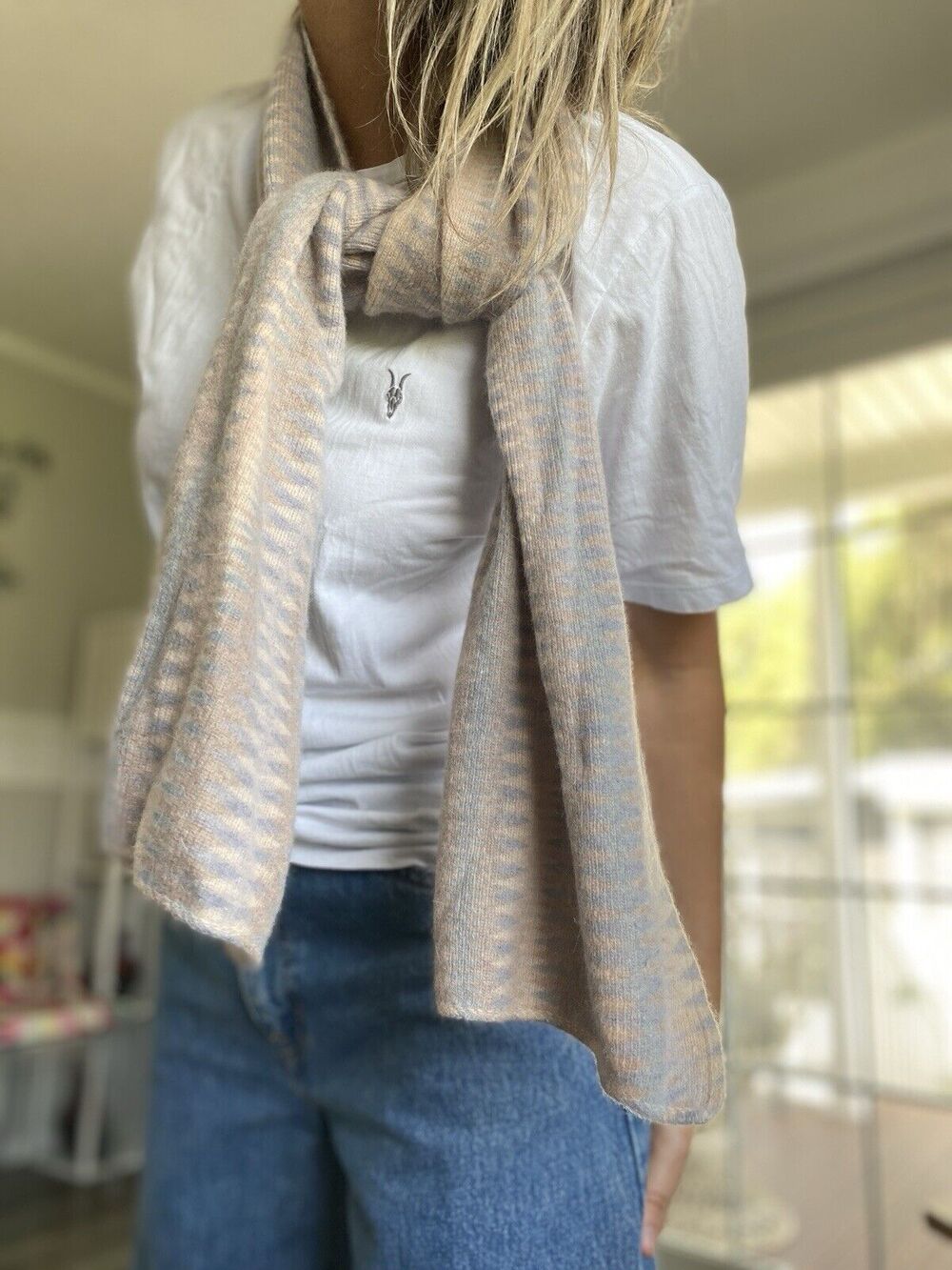 NARDI AND TAGLIAFERRI scarf 20% angora 60% wool 20 nylon Made in Italy